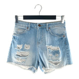 Short mini en denim rigido