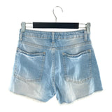 Short mini en denim rigido