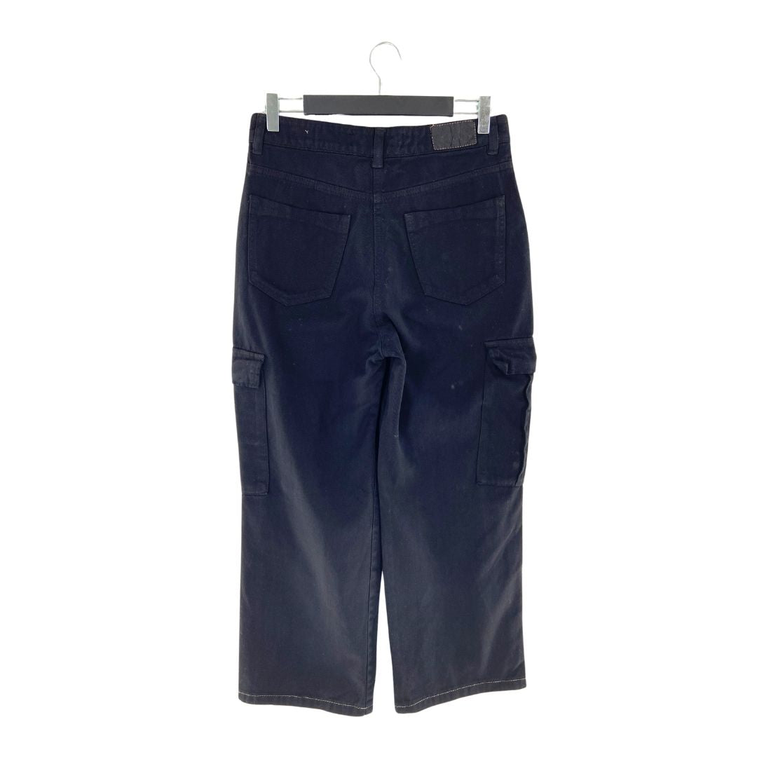 Jean wide leg tipo cargo