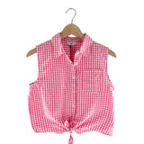 Camisa sleeveless cuadros