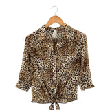 Blusa translúcida animal print