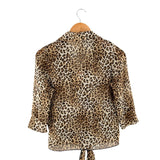 Blusa translúcida animal print