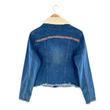 Chaqueta denim con recamado