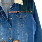 Chaqueta denim con recamado