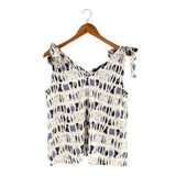 Blusa de tiras anudadas print