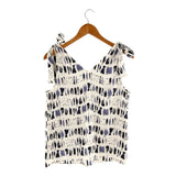 Blusa de tiras anudadas print