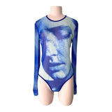 Body en mesh print rostro