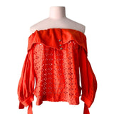 Blusa offsoulder con ojalillo