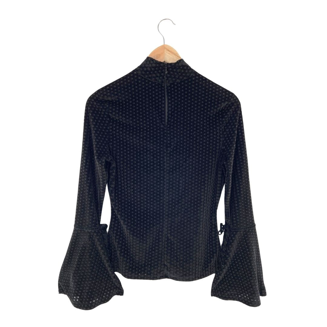 Blusa en velvet cuello alto