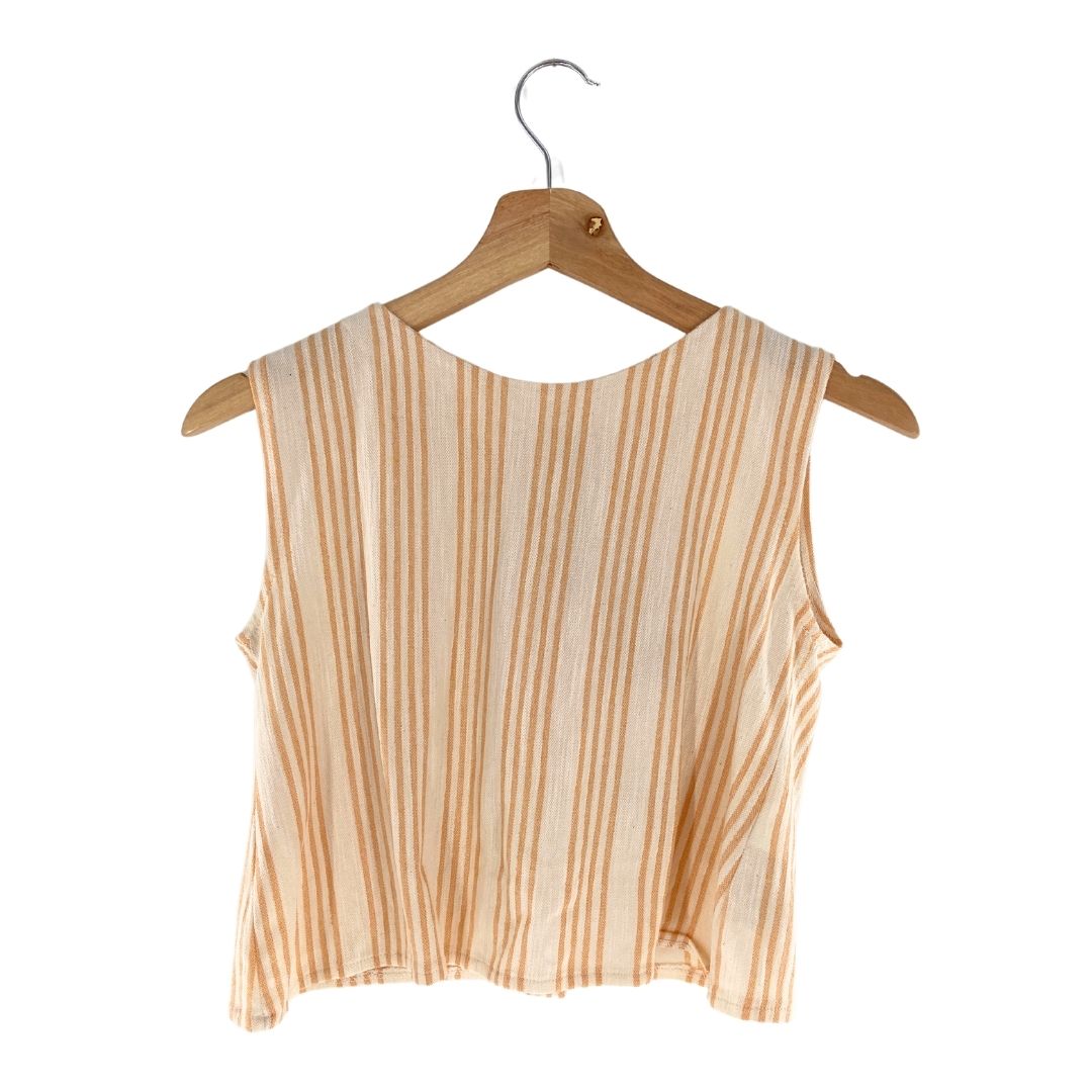 Blusa crop sleeveless a rayas