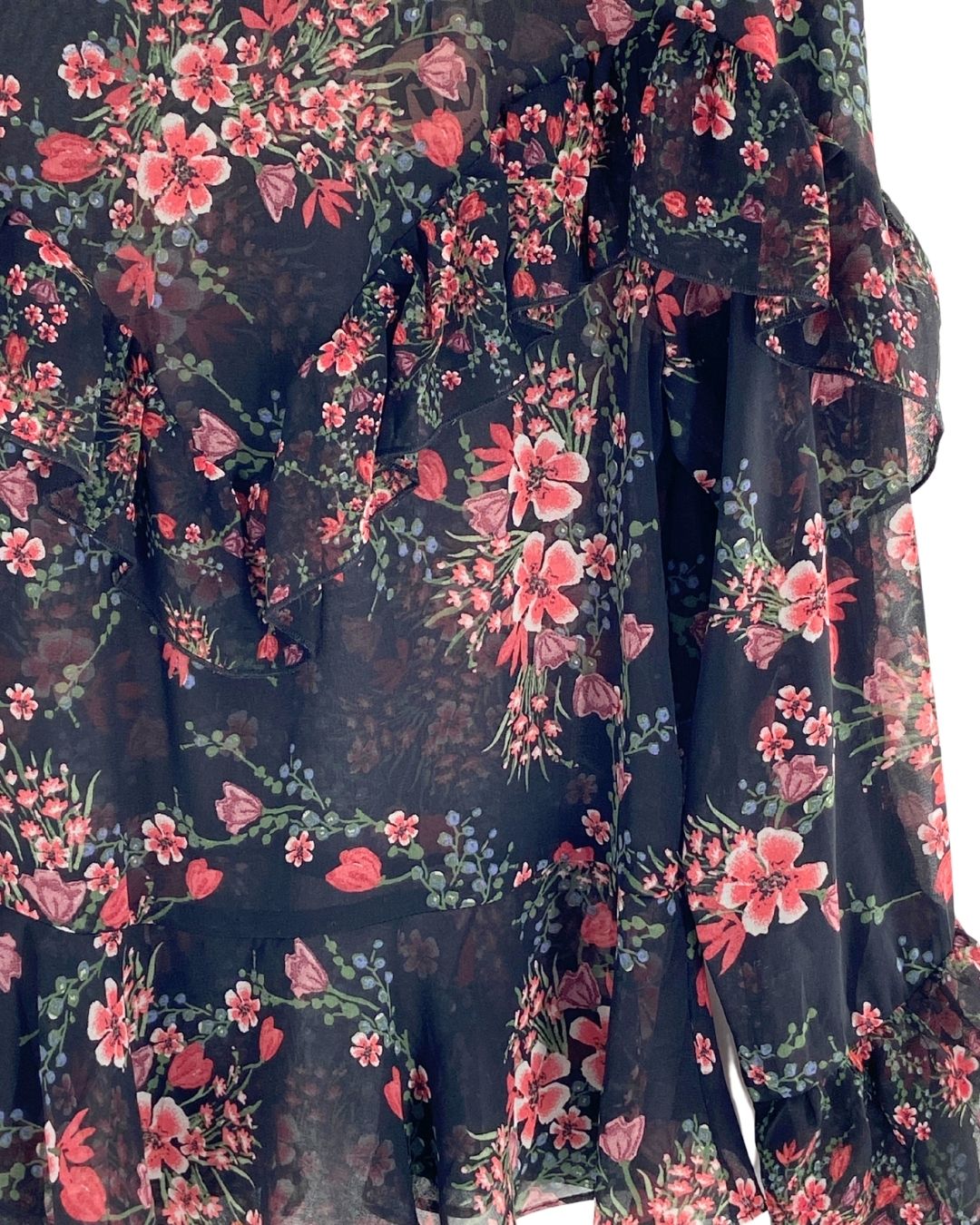 Blusa traslúcida print flores