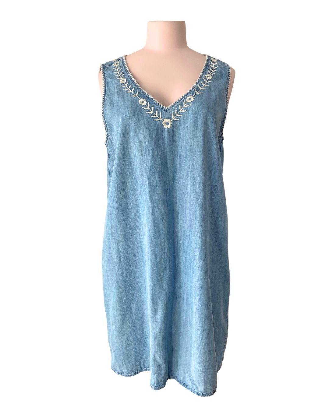 Vestido efecto denim