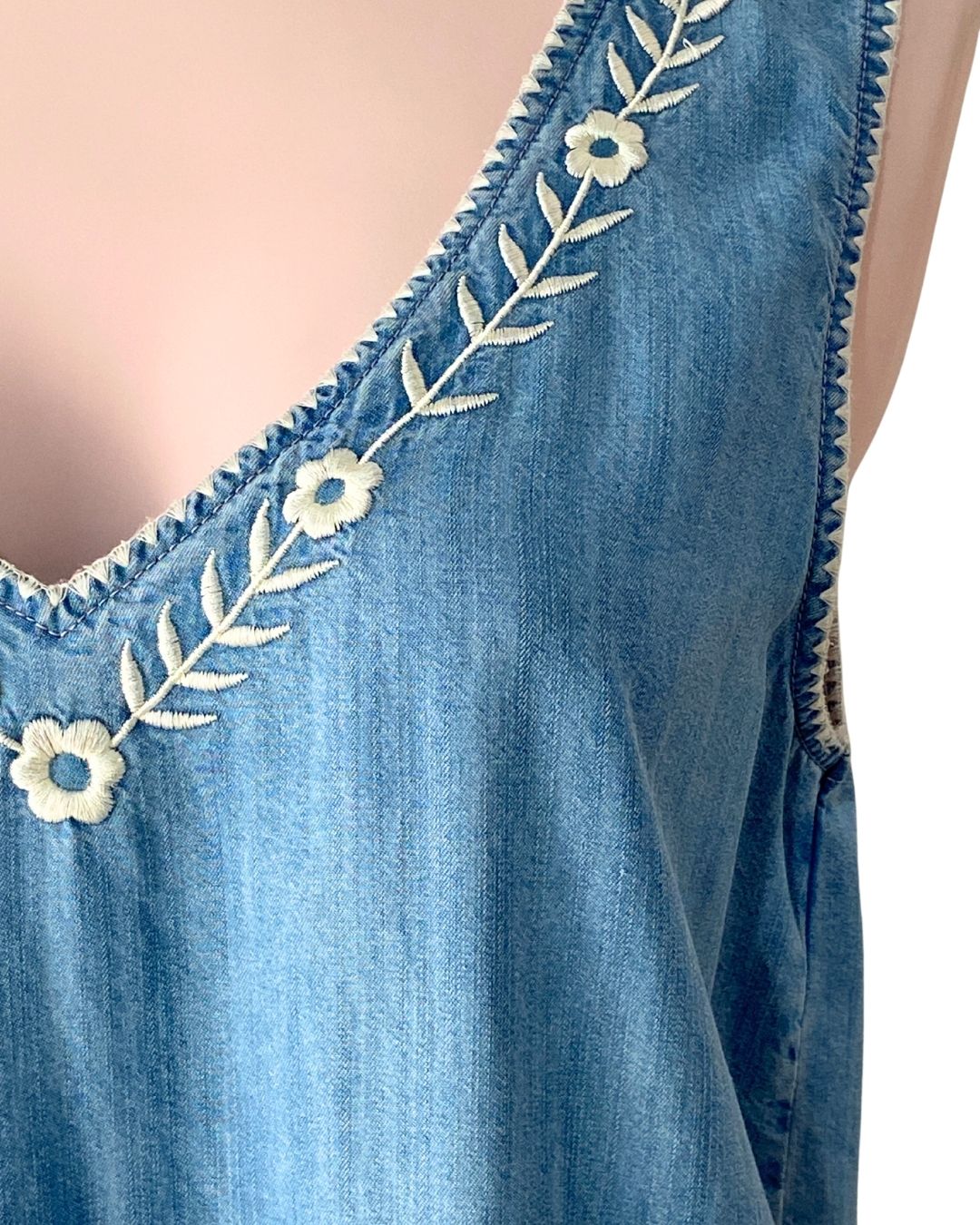 Vestido efecto denim