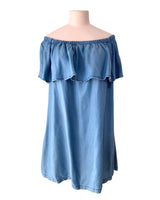 Vestido offshoulder en tencel