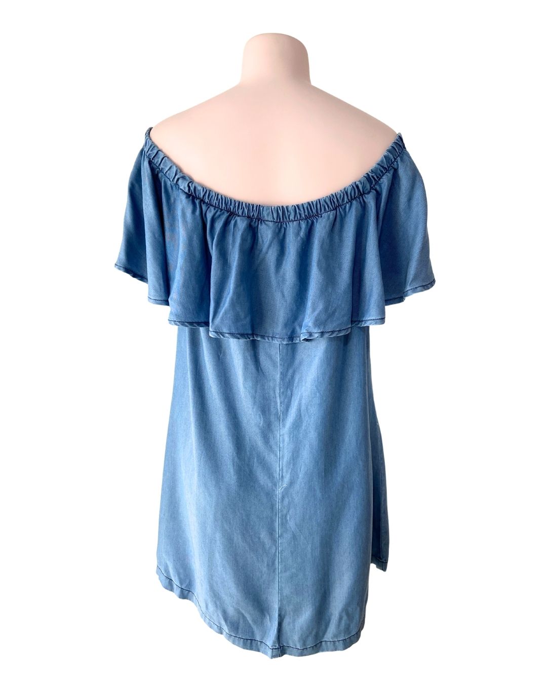 Vestido offshoulder en tencel