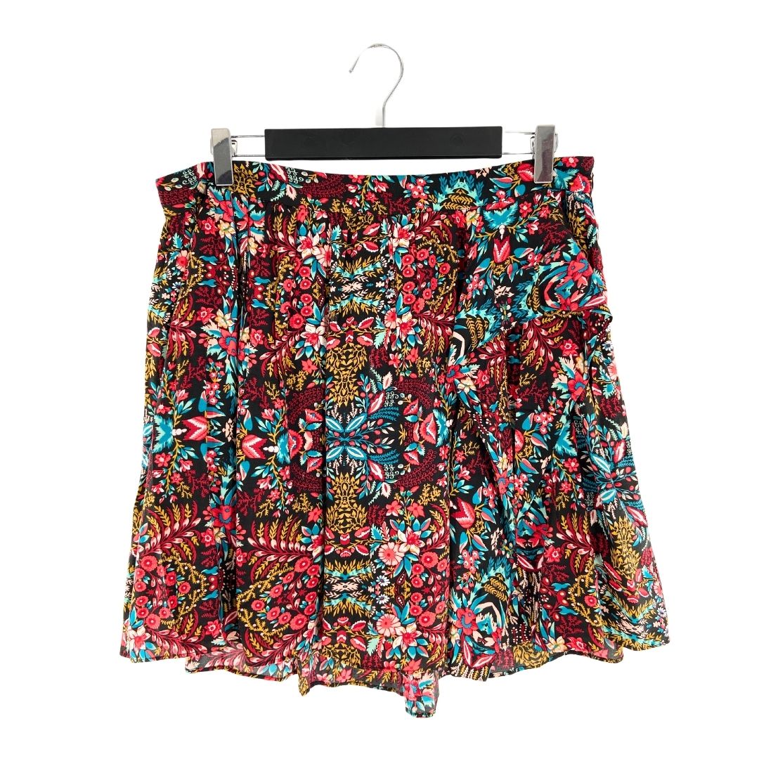 Falda con prenses print flores