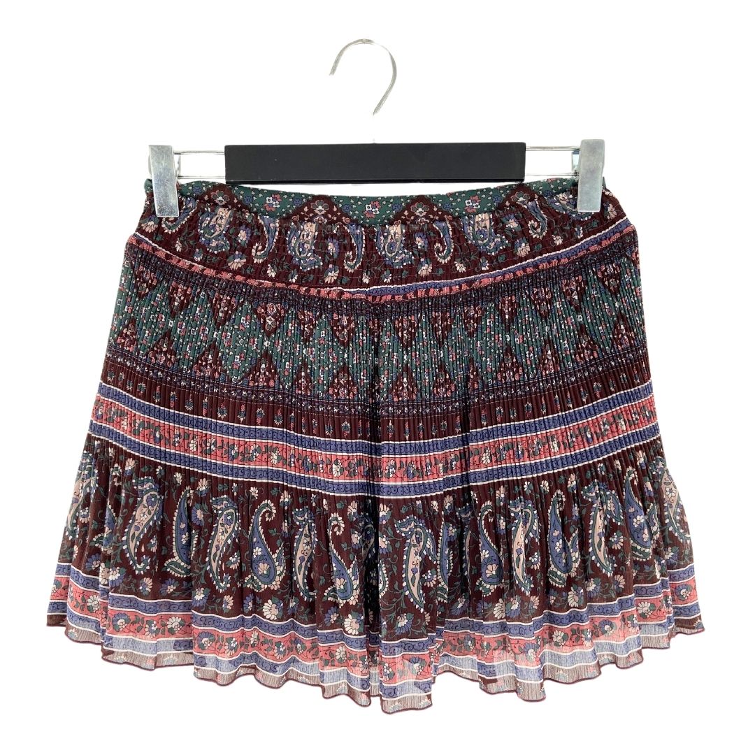 Falda mini plisada print