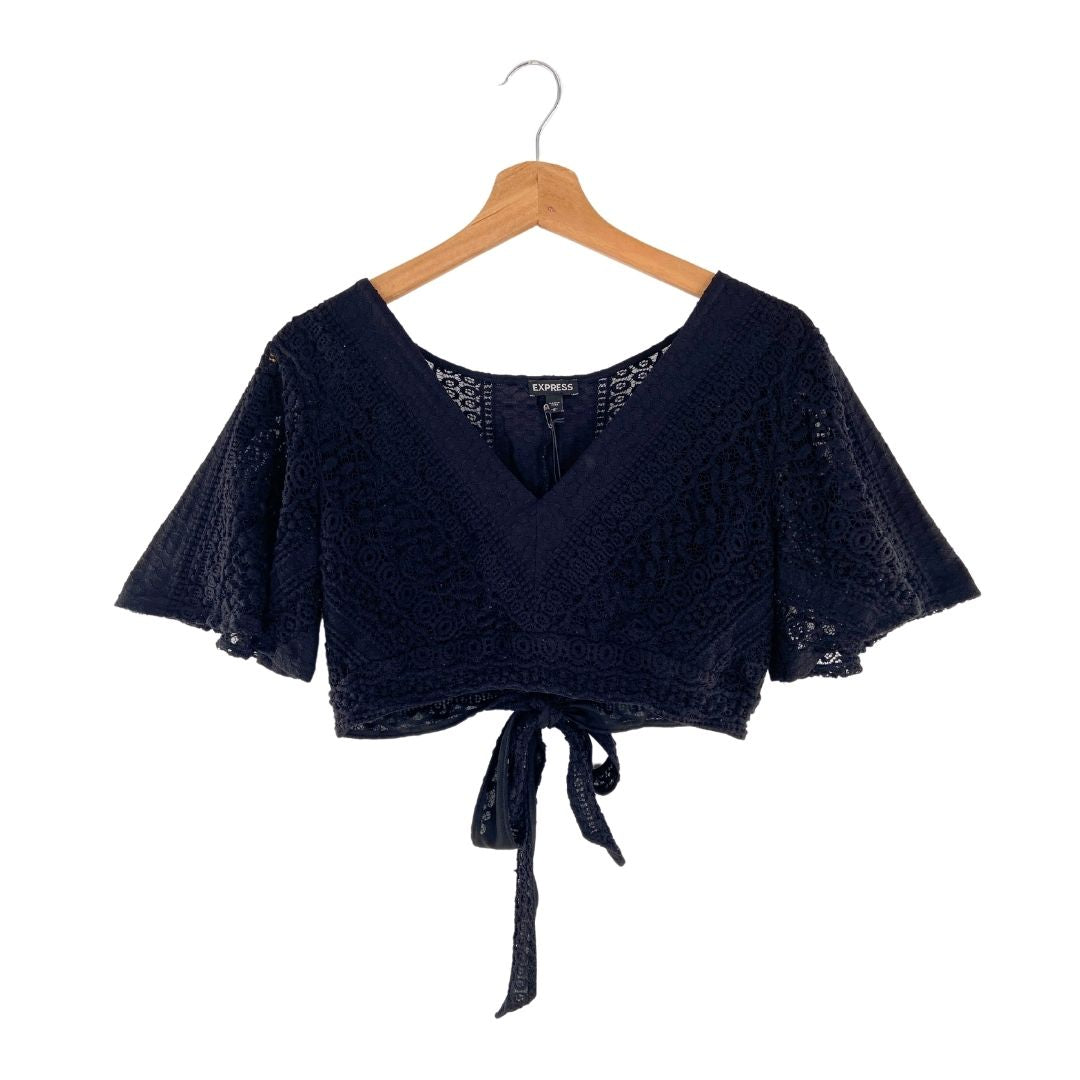 Blusa crop tejida