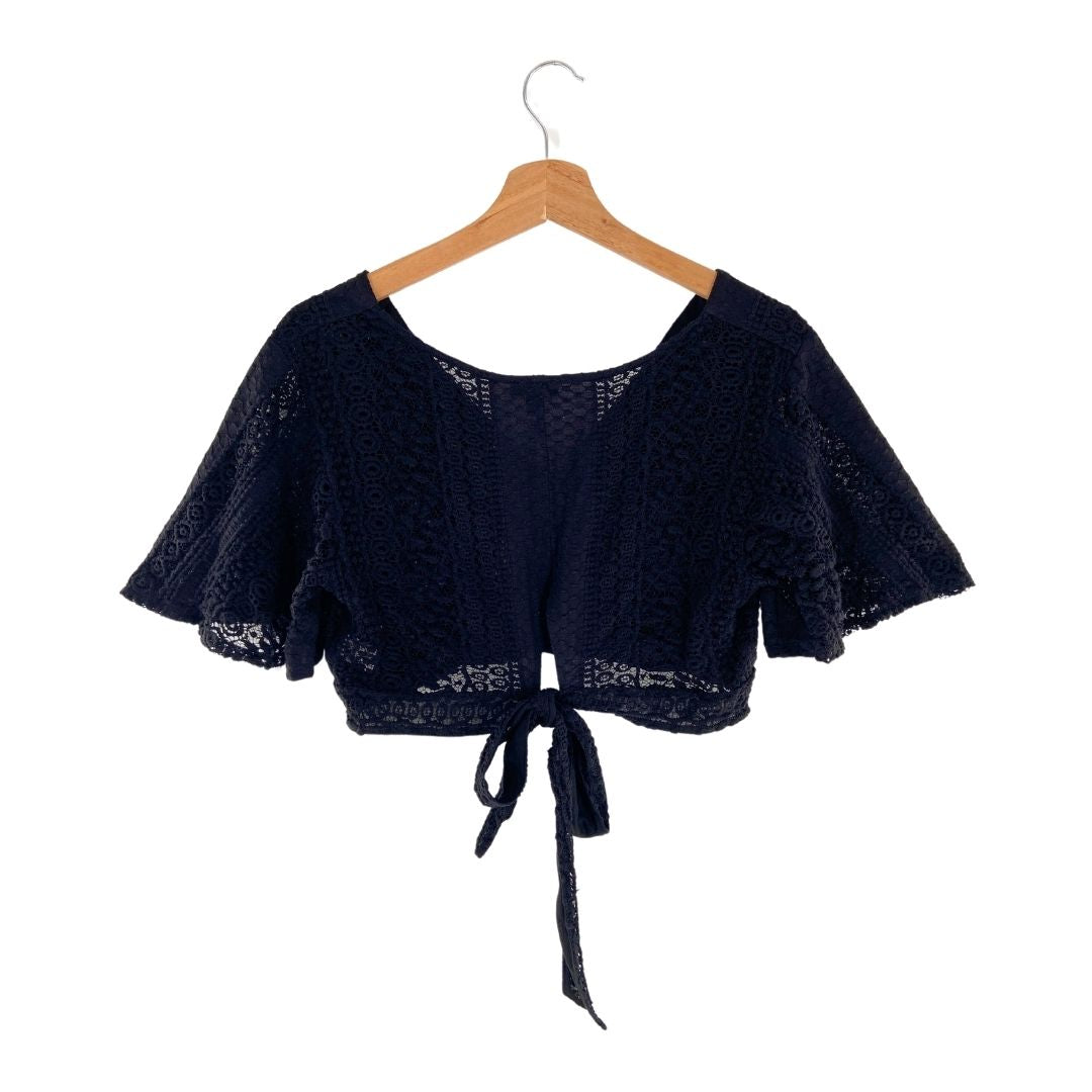 Blusa crop tejida