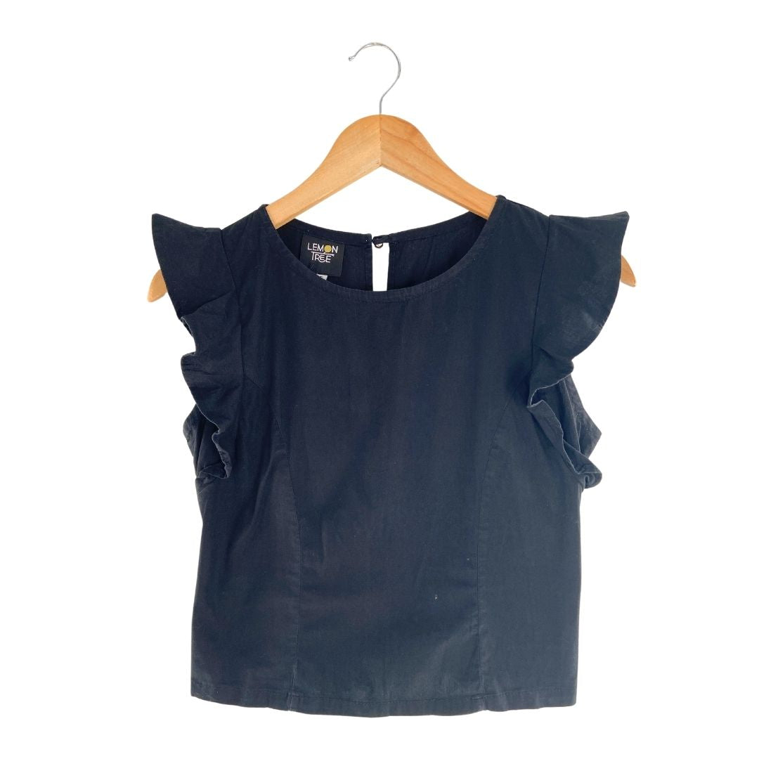 Blusa sleeveless con vuelos