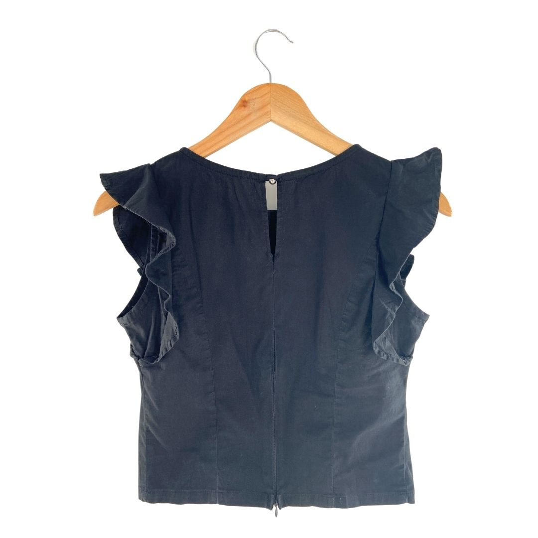 Blusa sleeveless con vuelos