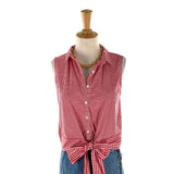 Camisa sleeveless a cuadros