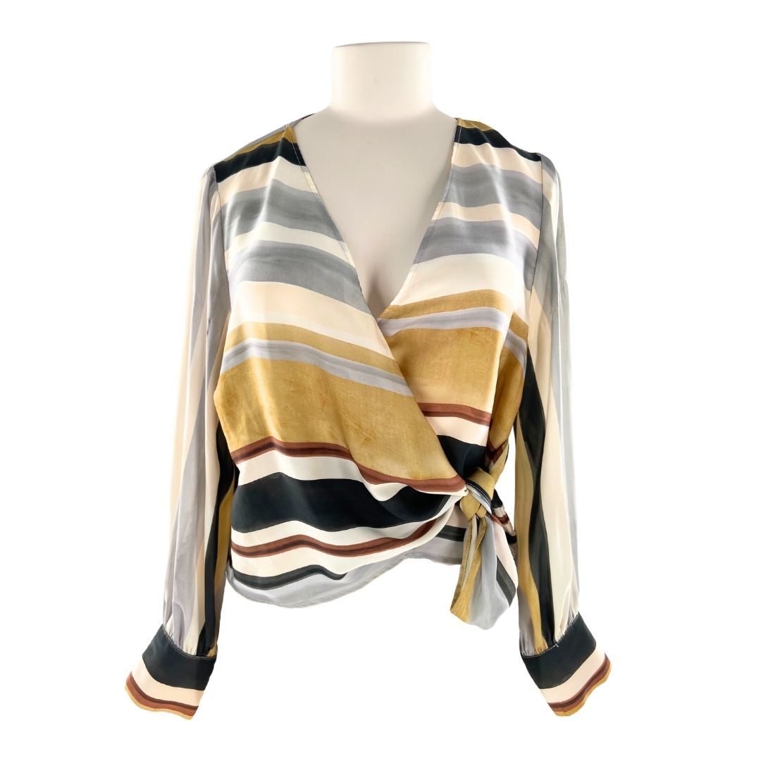 Blusa a rayas wrap