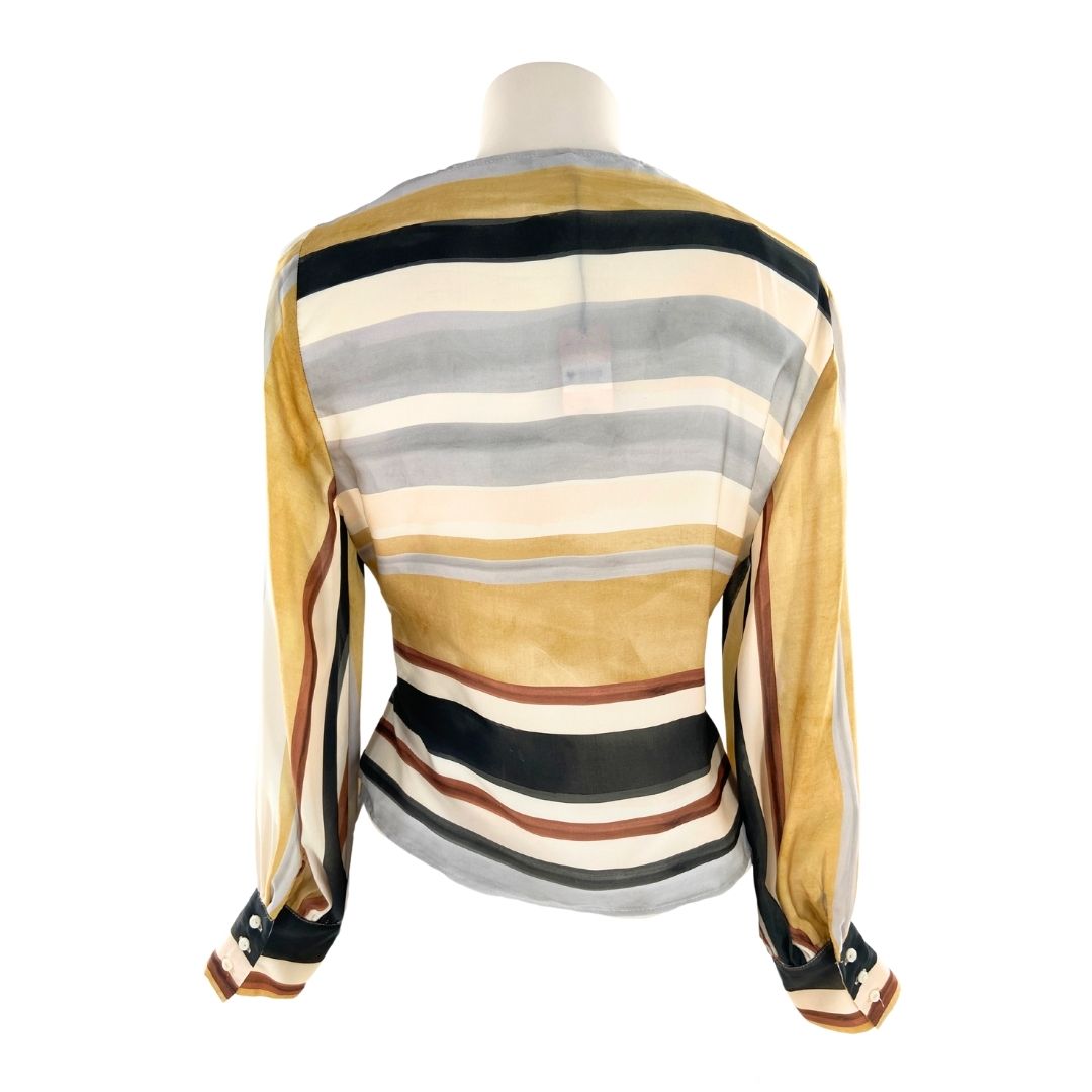 Blusa a rayas wrap